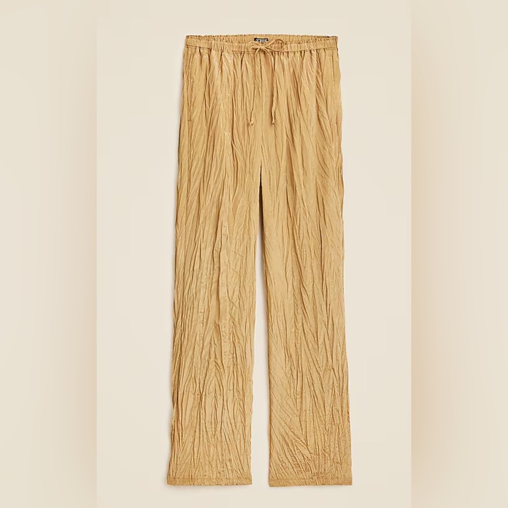 NWT J.Crew New Soleil Pant in Crinkled Viscose Blend, size XL